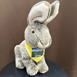 2018 Wishpets “Jack” Rabbit Plush Bunny Gray with Kentucky Bandana